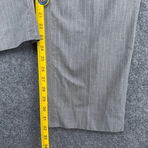 Banana Republic Modern Fit Mens 32x32 Grey Pinstripe 100% Cotton Dress Pants - Picture 7 of 7